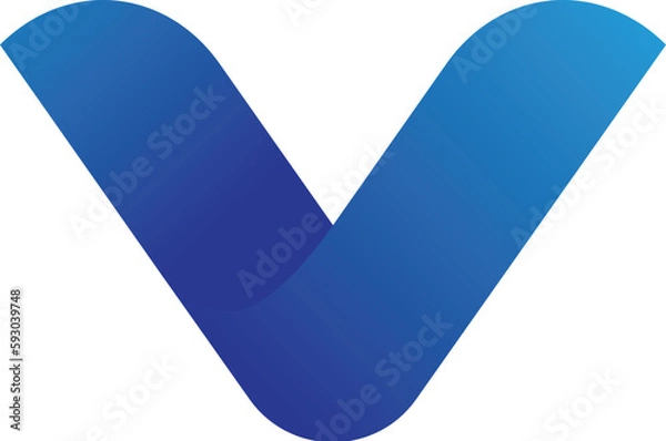 Obraz Letter V Logo Modern Technology