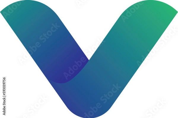 Obraz Letter V Logo Modern Technology