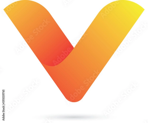 Obraz Letter V Logo Modern Technology