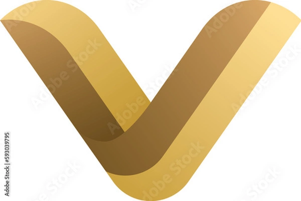 Obraz Letter V Logo Modern Technology