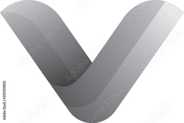 Obraz Letter V Logo Modern Technology