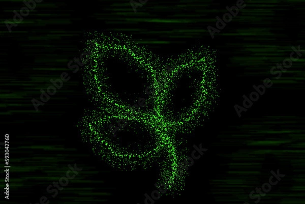 Obraz Realistic Colorful bokeh sparkle light effects on black background	
