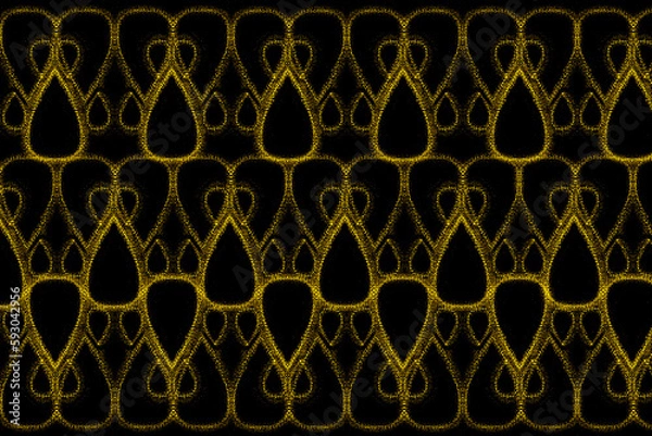 Obraz Realistic Colorful bokeh sparkle light effects on black background	
