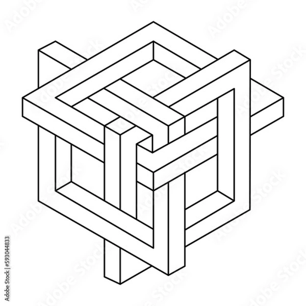 Fototapeta Unreal illustration, illusion