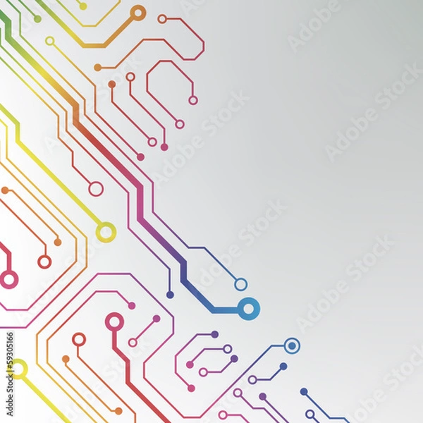 Obraz EPS10 vector circuit board background texture