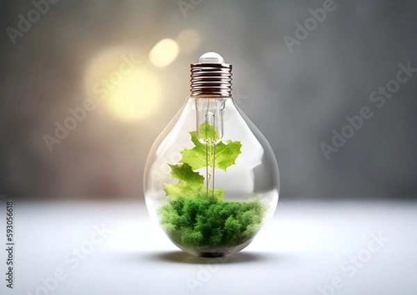 Fototapeta CO2 emission concept, Sustainable development and green based on renewable Ecology