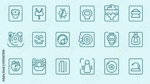 Fototapeta Line Icons Set Ideas