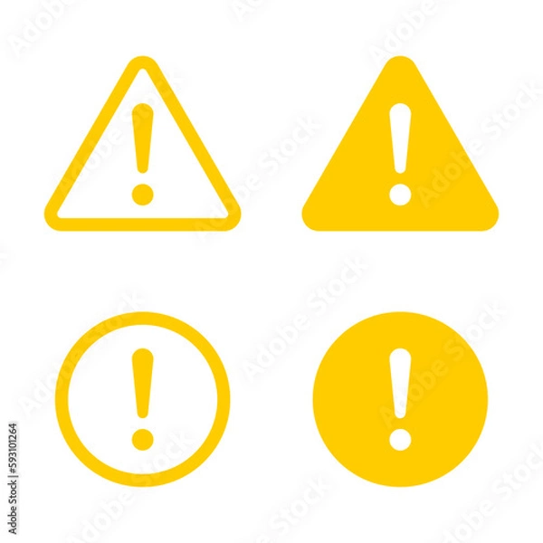 Fototapeta Warning, attention, caution sign set