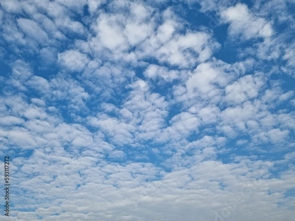 Obraz Beautiful blue sky, soft white clouds