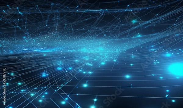 Obraz "Spark of Genius: Abstract Technology Background with Intricate Electrical Patterns"generative ai