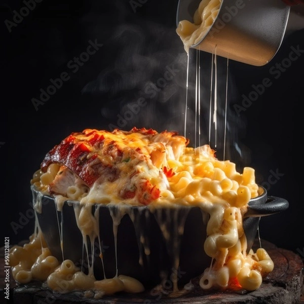 Obraz Lobster Mac and Cheese - Generative Ai Illustration