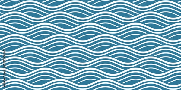 Fototapeta Seamless pattern with waves