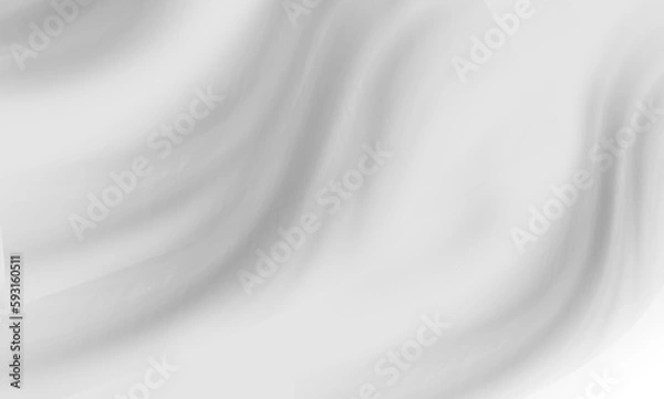 Fototapeta white cloth background abstract with soft waves