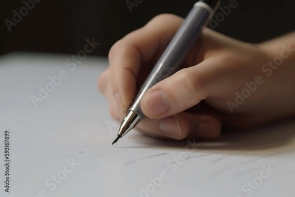 Obraz a hand writing with pen