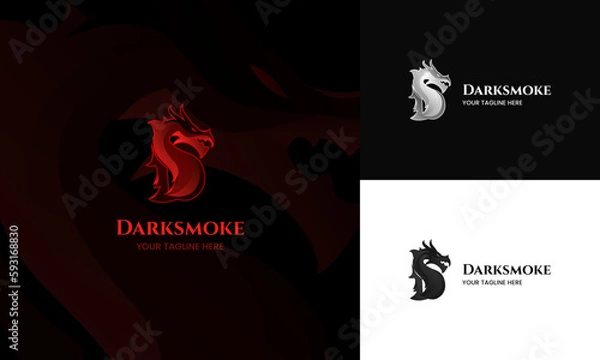Obraz Letter d book shape logo design for books stores and publishing companies
