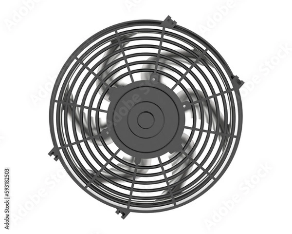 Fototapeta Fan isolated on transparent background. 3d rendering - illustration