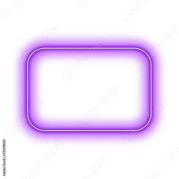 Fototapeta Neon Purple Rectangle Geometry Shape Outline Stroke