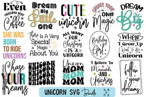 Fototapeta Unicorn Sublimation Design