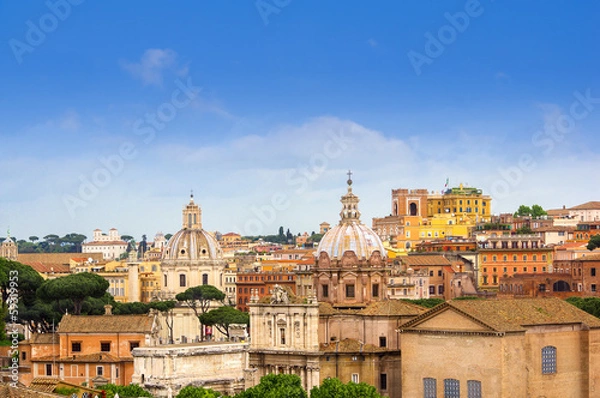 Obraz Morning view over the roofs of Rome