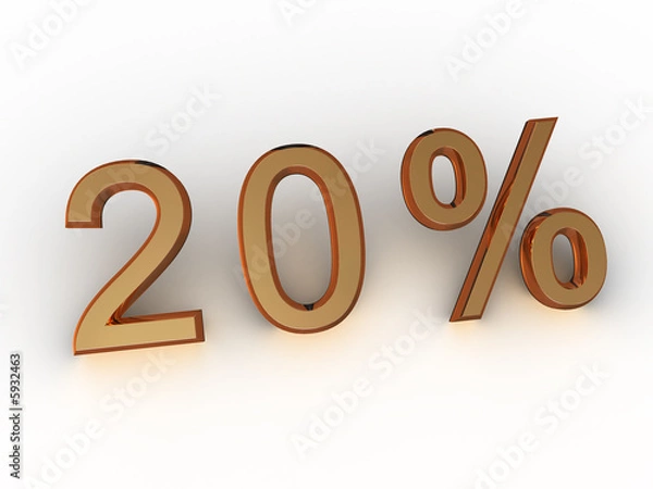 Fototapeta percent. 3d