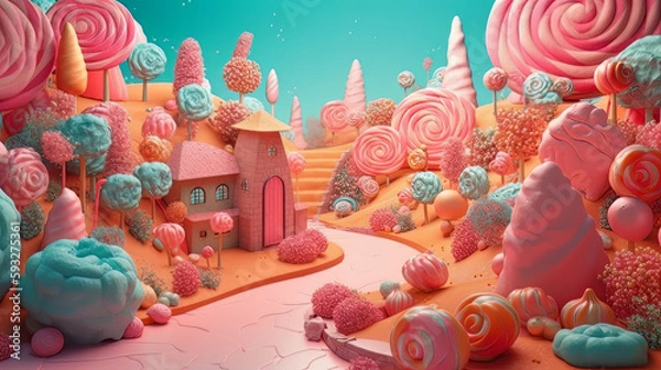 Fototapeta A world made of candy