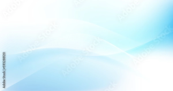 Fototapeta Abstract blue digital dynamic wave background. Futuristic hi-technology concept. Business banners, flyers, and presentations. Vector illustration