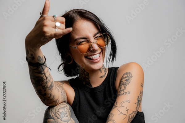 Obraz Candin Portrait of a girl with tattoos