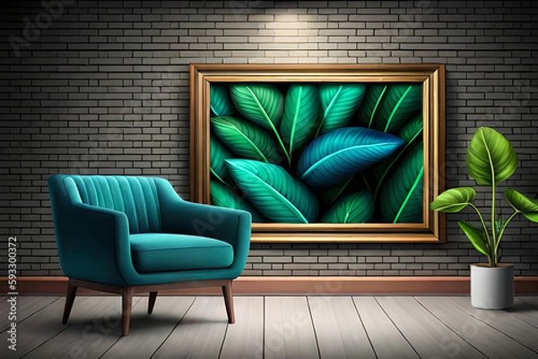 Fototapeta Neon lights colorful background with frame
