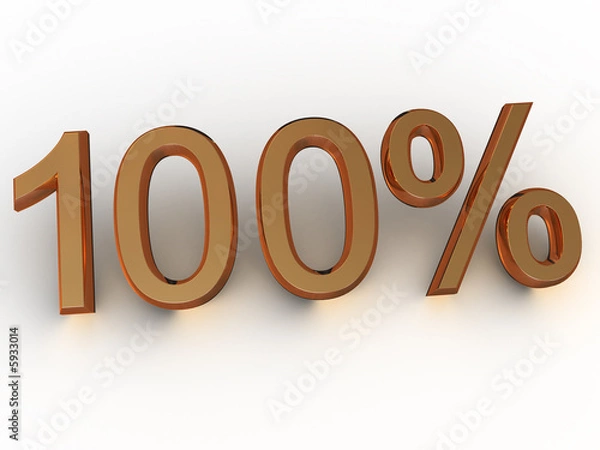 Fototapeta percent. 3d
