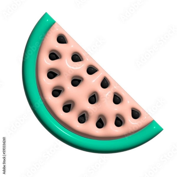 Fototapeta Watermelon 3d super cute 