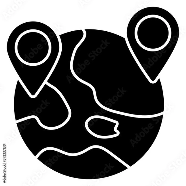 Fototapeta Premium design icon of global location 