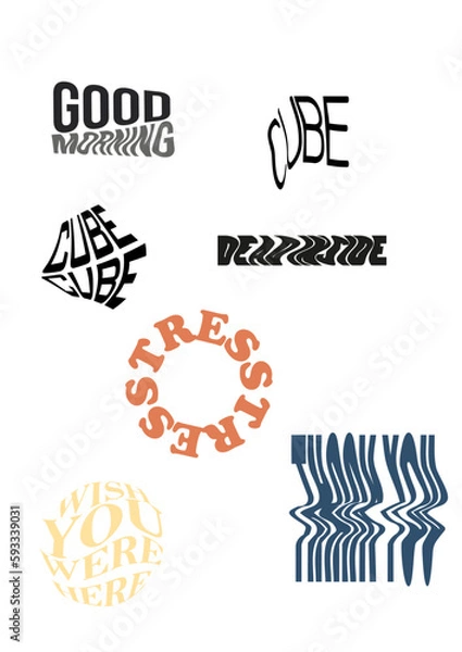 Obraz word designs vector, NOT FONTS