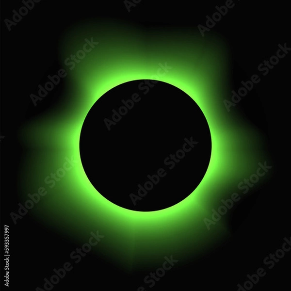 Fototapeta Circle illuminate light frame with color gradient