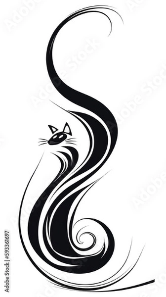 Fototapeta minimalistic cat