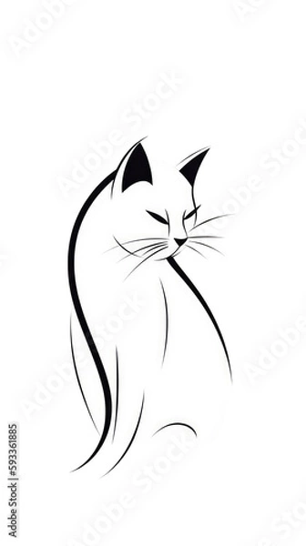 Obraz minimalistic cat
