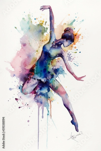 Obraz Dancer in watercolour