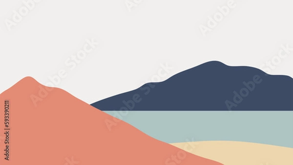 Obraz mountain landscape illustration