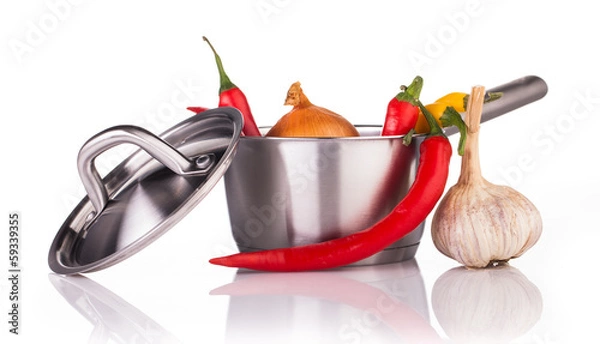 Obraz vegetables composition isolated on white