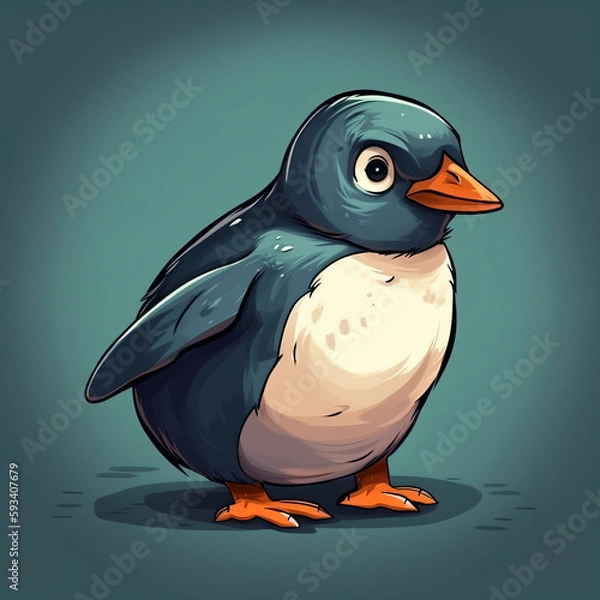 Fototapeta penguin illustration