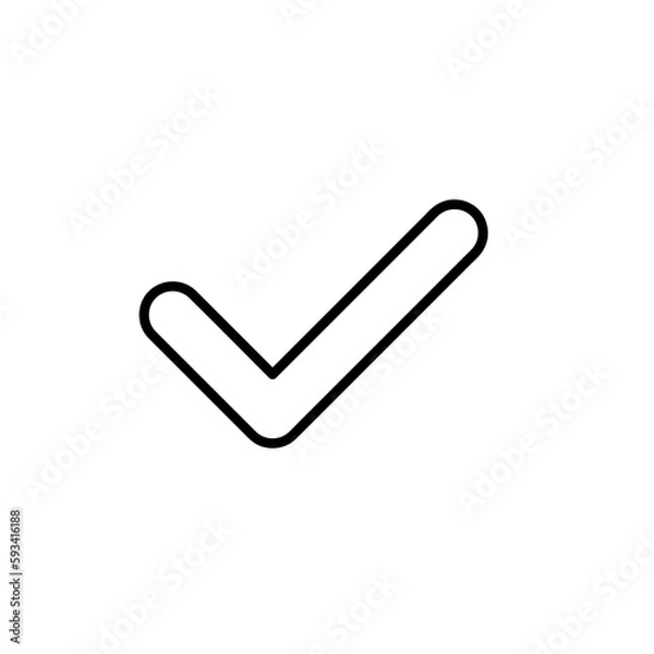 Fototapeta Check vector icon flat illustration on white background..eps