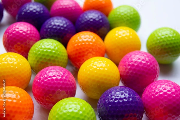Obraz colorful golf ball background