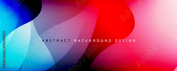 Obraz Dynamic trendy simple fluid color gradient abstract background with line effects. Vector Illustration For Wallpaper, Banner, Background, Card, Book Illustration, landing page