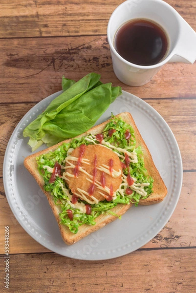 Obraz モーニングイメージ　カツトースト
