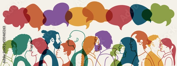 Obraz People talking dialogue and inform.