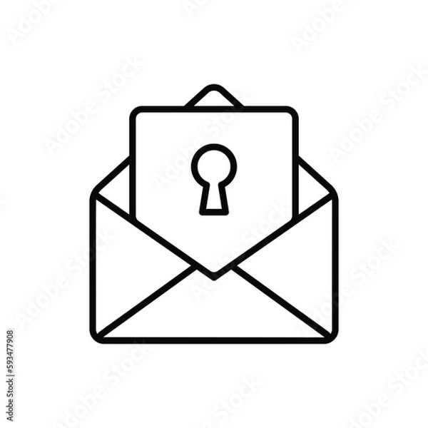 Obraz Secure Mail icon vector stock.