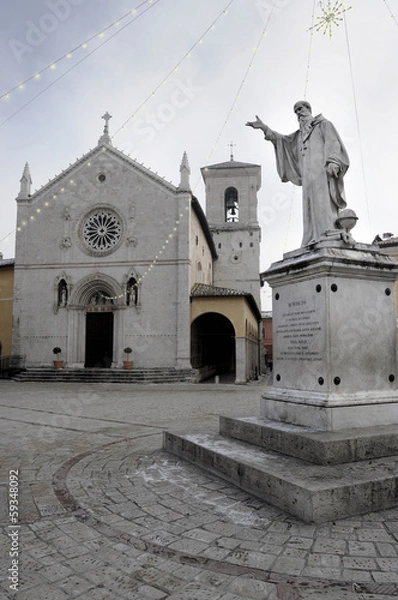 Obraz Square of St. Benedict in Norcia