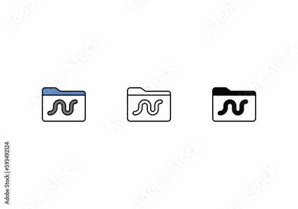 Fototapeta Virus icon vector stock.