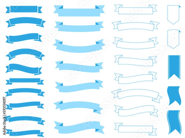Fototapeta Vector banner Ribbons. Vector illustration.Ribbon elements.
