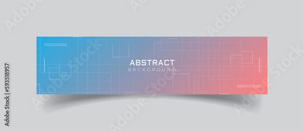 Obraz Linkedin banner simple abstract background