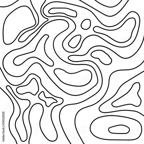 Fototapeta Topography pattern vector line with SVG format. Map background. Grid map